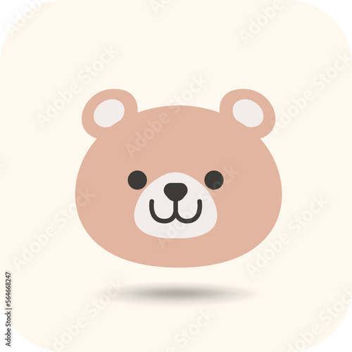 Bear face  animal face cute emojis  stickers  emoticons.