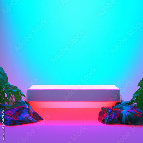 3D render of a product display podium