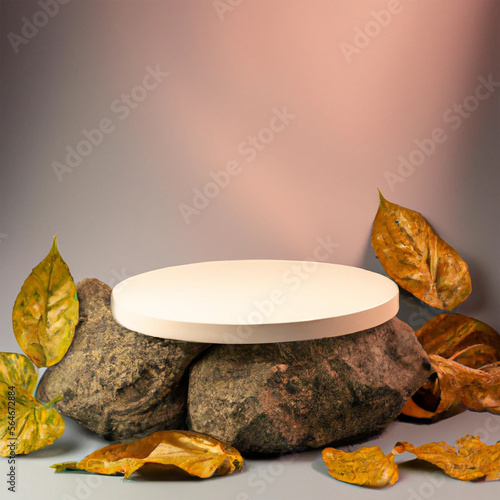 3D render of a product display podium