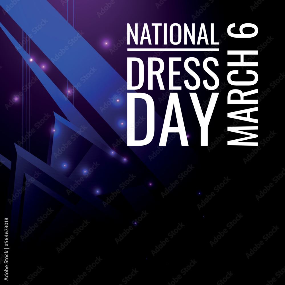 National Dress Day . Design suitable for greeting card poster and