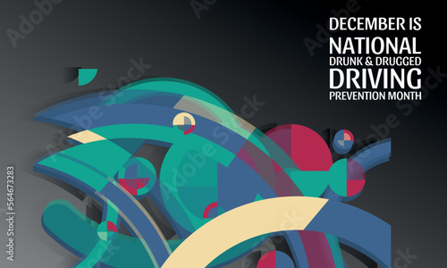 National Drunk   Drugged Driving Prevention Month.Geometric design suitable for greeting card poster and banner