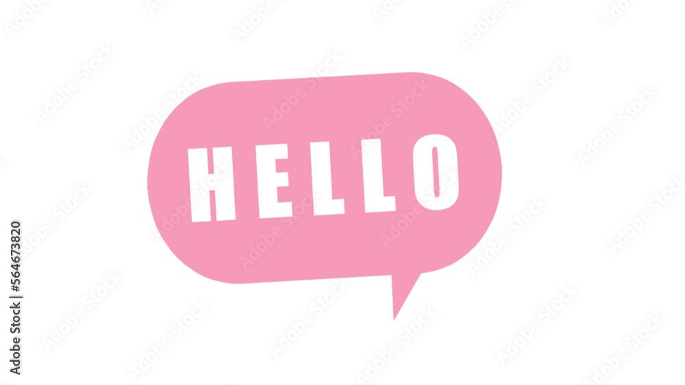 Hello text in bubbles Hello text in bubbles