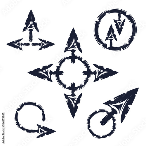 Sagittarius arrowhead symbols