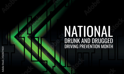 National Drunk and Drugged Driving Prevention Month. Design suitable for greeting card poster and banner