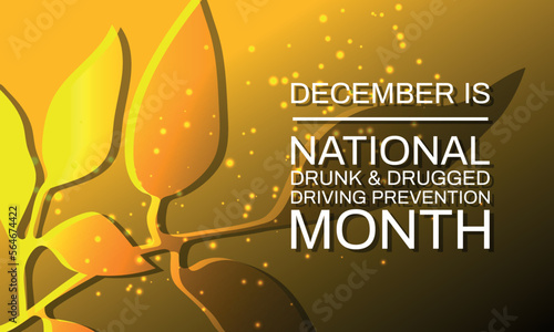National Drunk  Drugged Driving  Prevention Month. Design suitable for greeting card poster and banner