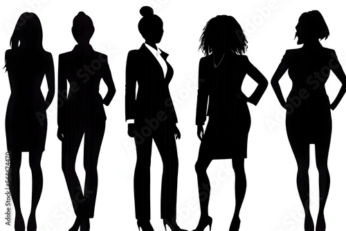 Silhouette of a woman, Black woman with beautifully dressed business suit