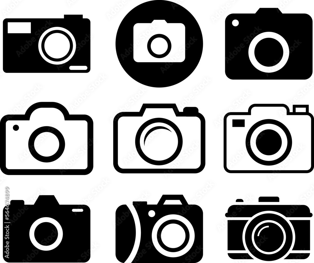 Obraz the black camera icon is suitable for editing needs and suitable for photography logos fototapeta, plakat