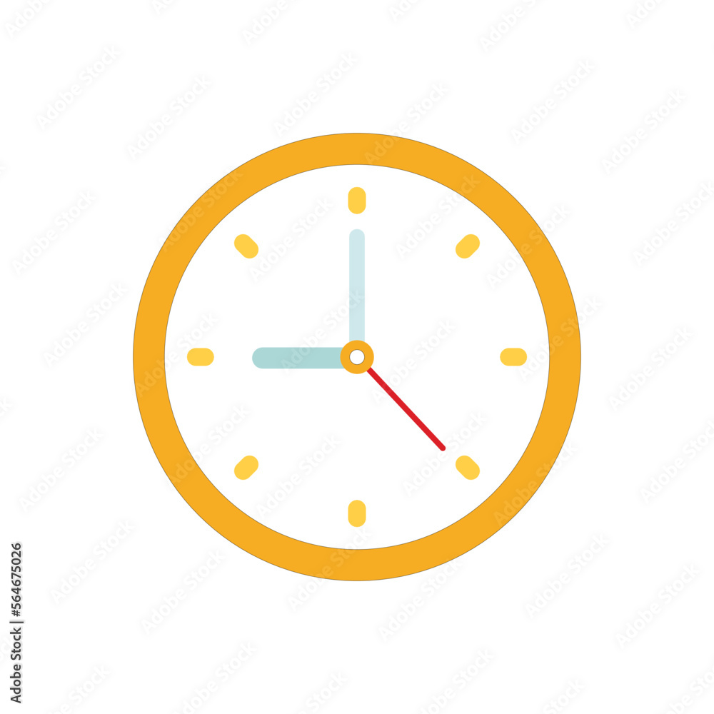 Clock icon. Vector illustration on bflo background. Clock icon. Vector illustration on bflo background.