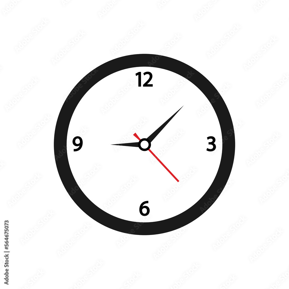 Clock icon. Vector illustration on bflo background. Clock icon. Vector illustration on bflo background.