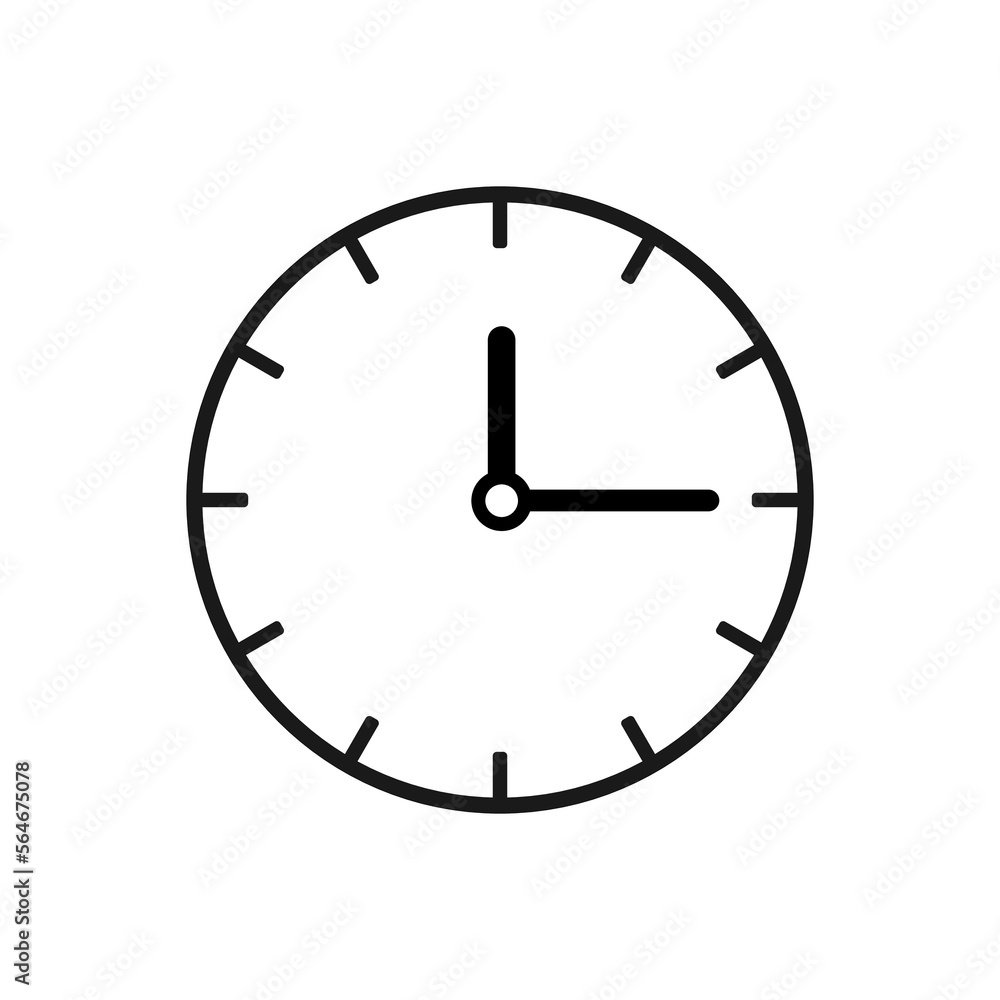 Clock icon. Vector illustration on bflo background. Clock icon. Vector illustration on bflo background.