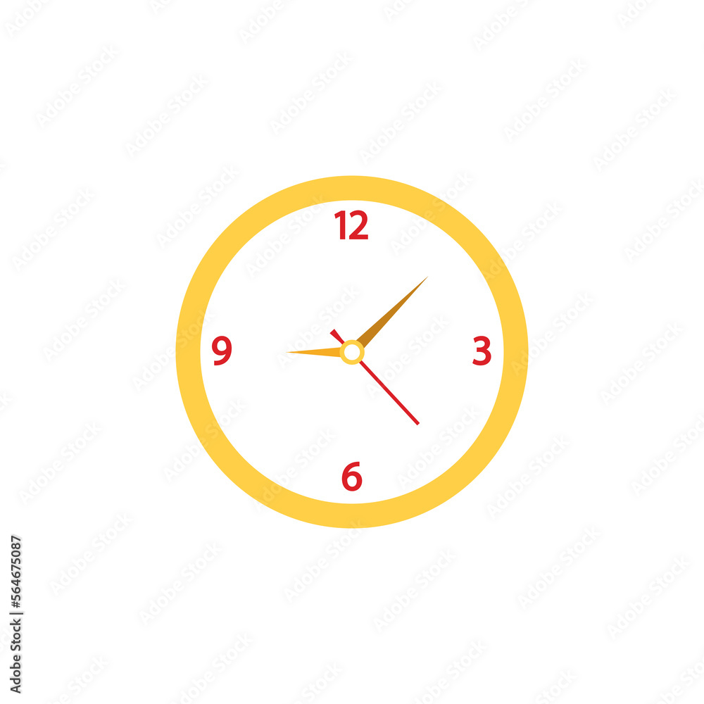 Clock icon. Vector illustration on a white background. Clock icon. Vector illustration on a white background.