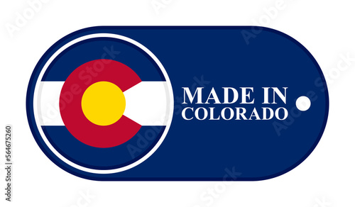 icon made in colorado, isolated on white background	
