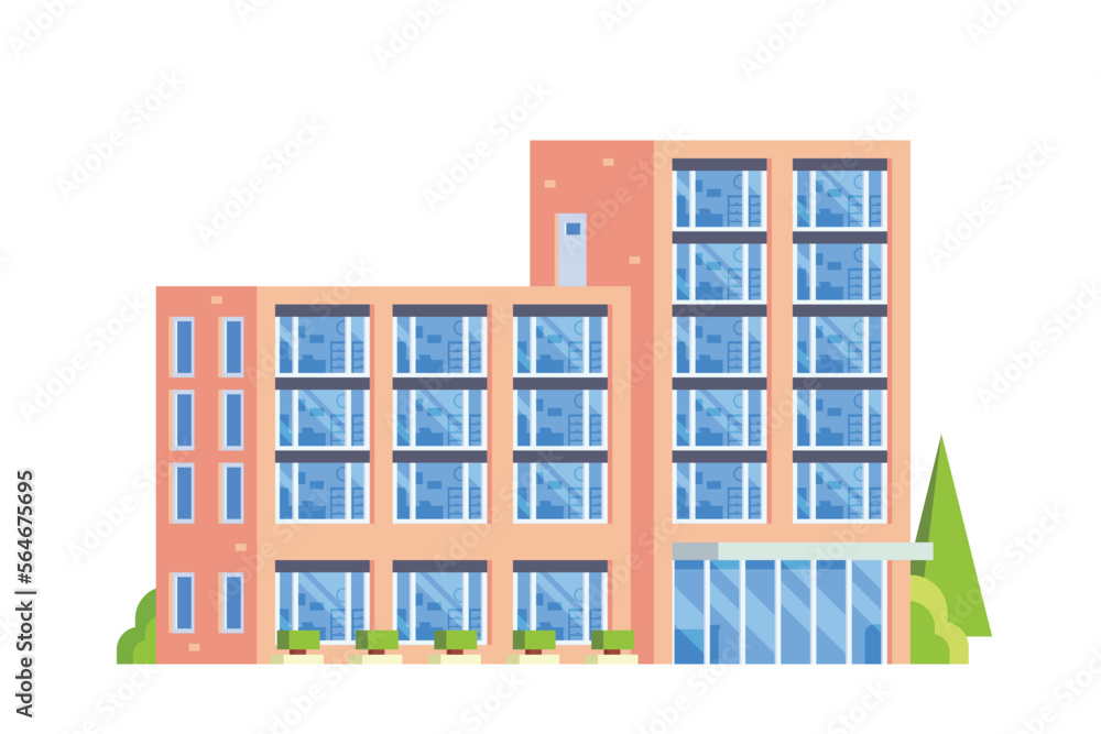 Vector elements office buildings for city illustration