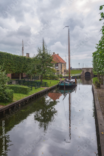 Historic fishing village in North Holland in the Netherlands.