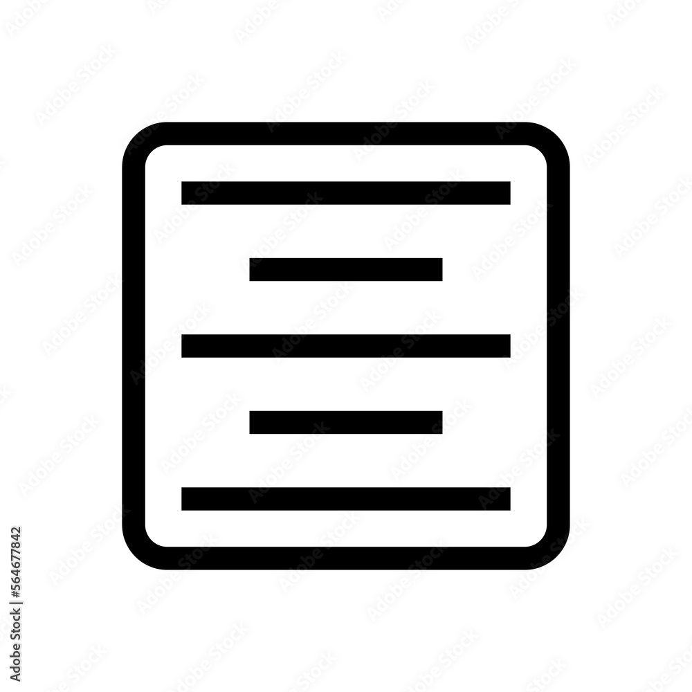 Align center icon line isolated on white background. Black flat thin icon on modern outline style. Linear symbol and editable stroke. Simple and pixel perfect stroke vector illustration Align center icon line isolated on white background. Black flat thin icon on modern outline style. Linear symbol and editable stroke. Simple and pixel perfect stroke vector illustration