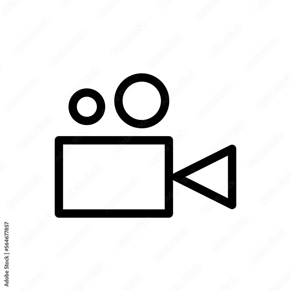 Simple camera icon line isolated on white background. Black flat thin icon on modern outline style. Linear symbol and editable stroke. Simple and pixel perfect stroke vector illustration Simple camera icon line isolated on white background. Black flat thin icon on modern outline style. Linear symbol and editable stroke. Simple and pixel perfect stroke vector illustration