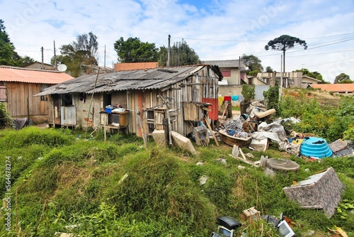 Poverty in Brazil - favela in Curitiba