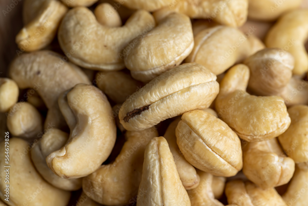 fresh cashew nuts on the table fresh cashew nuts on the table