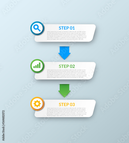 Business Infographic. Modern infographic template. Abstract diagram with 4 steps, options, parts, or processes. Vector business template for presentation. Creative concept for infographic