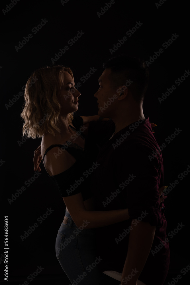 a couple in love dances a man and a woman in a bachata latina kizomba dance a couple in love dances a man and a woman in a bachata latina kizomba dance