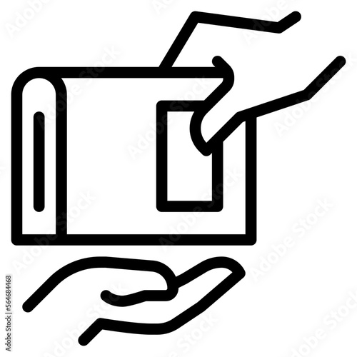 Obraz na plátně scholarship outline icon