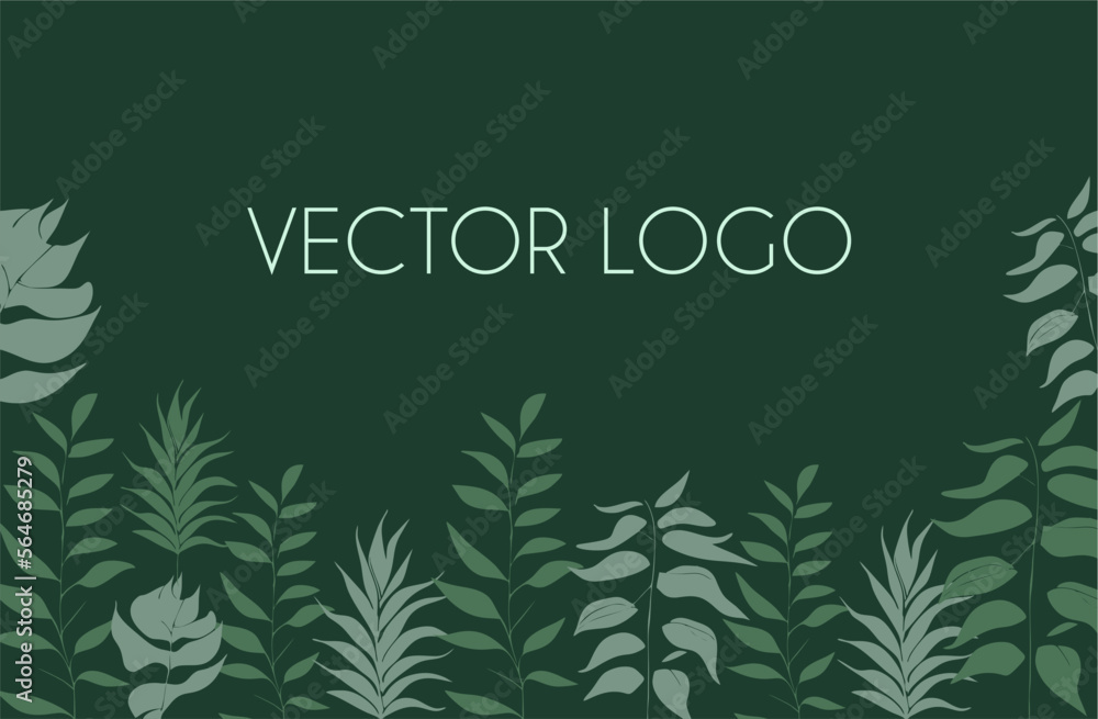 Abstract art vector. Luxurious wallpaper in minimalist style with artistic botanical leaves, organic shapes, watercolor. Vector background for banner, poster, web and packaging