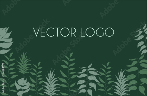 Abstract art vector. Luxurious wallpaper in minimalist style with artistic botanical leaves  organic shapes  watercolor. Vector background for banner  poster  web and packaging