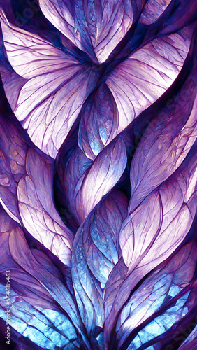 Purple gradient glass fractal colorful photo realistic illustration Generative AI Content by Midjourney