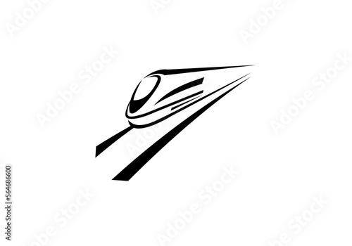 Train logo vector illustration design.fast train logo.High speed train logo-vector illustration