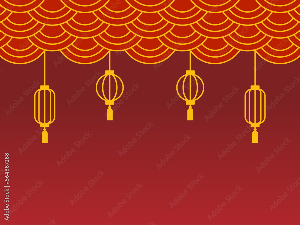 Happy Chinese New Year Ornament with Traditional Lantern vector illustration Design. Happy Chinese New Year Ornament with Traditional Lantern vector illustration Design.