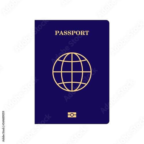Passport icon. Flat Design isolated on white background. Passport illustration. vector
