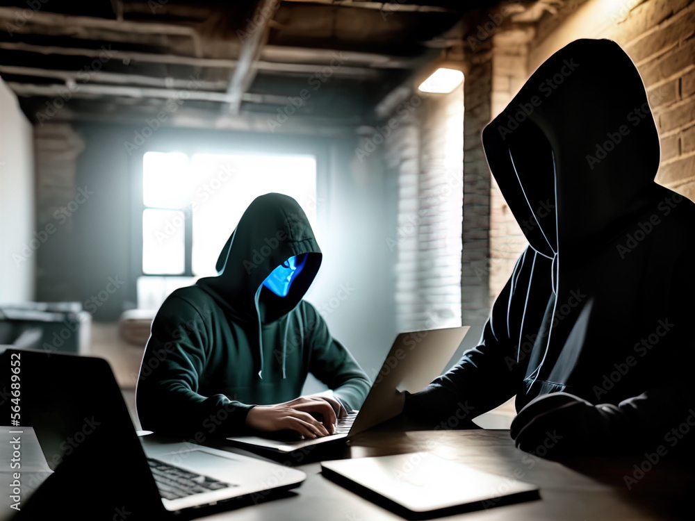 Mysterious hacker in a mask and hoodie. Mysterious hacker in a mask and hoodie.