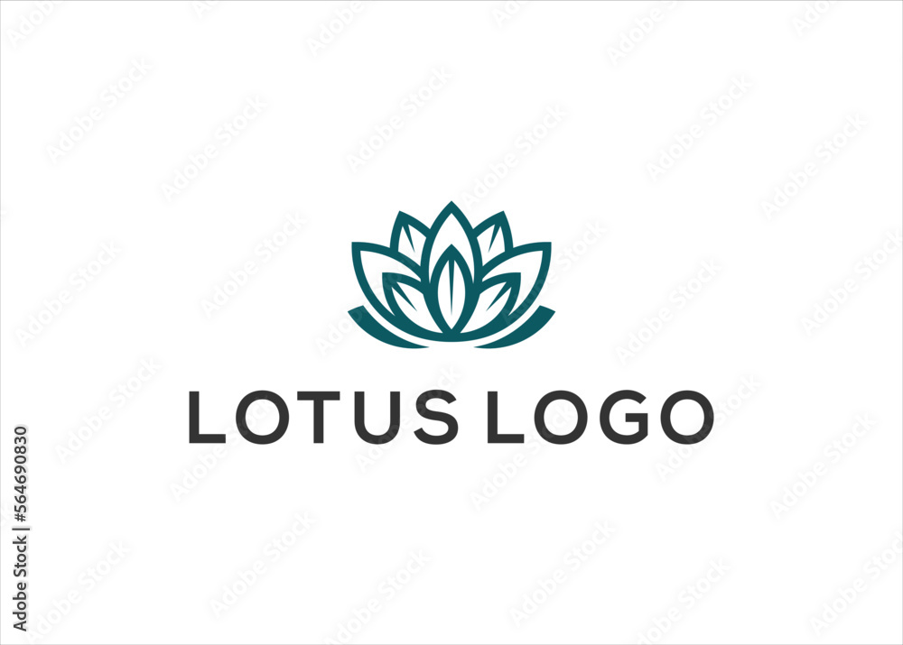 Lotus flower logo vector design template
