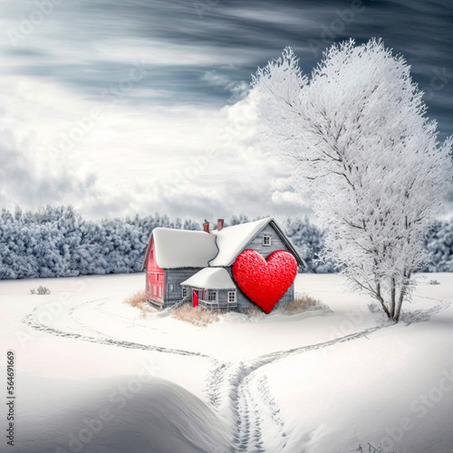 Winterliebe, winterlove, ki generated photo