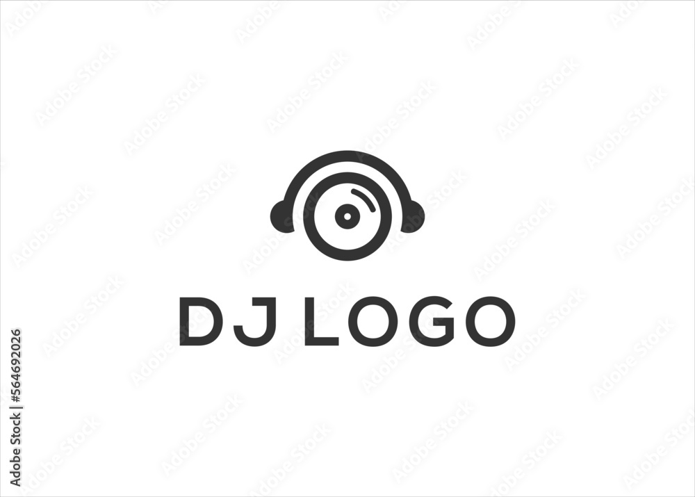 Headphone DJ, Music Studio Recording, Logo Design Inspiration