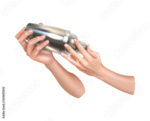 Bartender Hands Shaker Composition