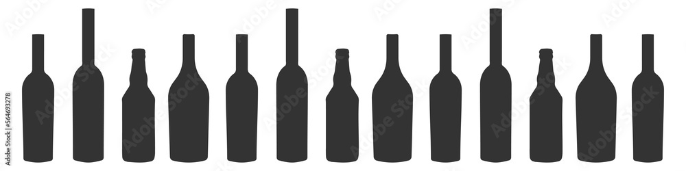 Wine bottle with wine glass icon or silhouette. Alcohol symbol. Vector illustration.
Wine bottle with wine glass icon or silhouette. Alcohol symbol. Vector illustration.