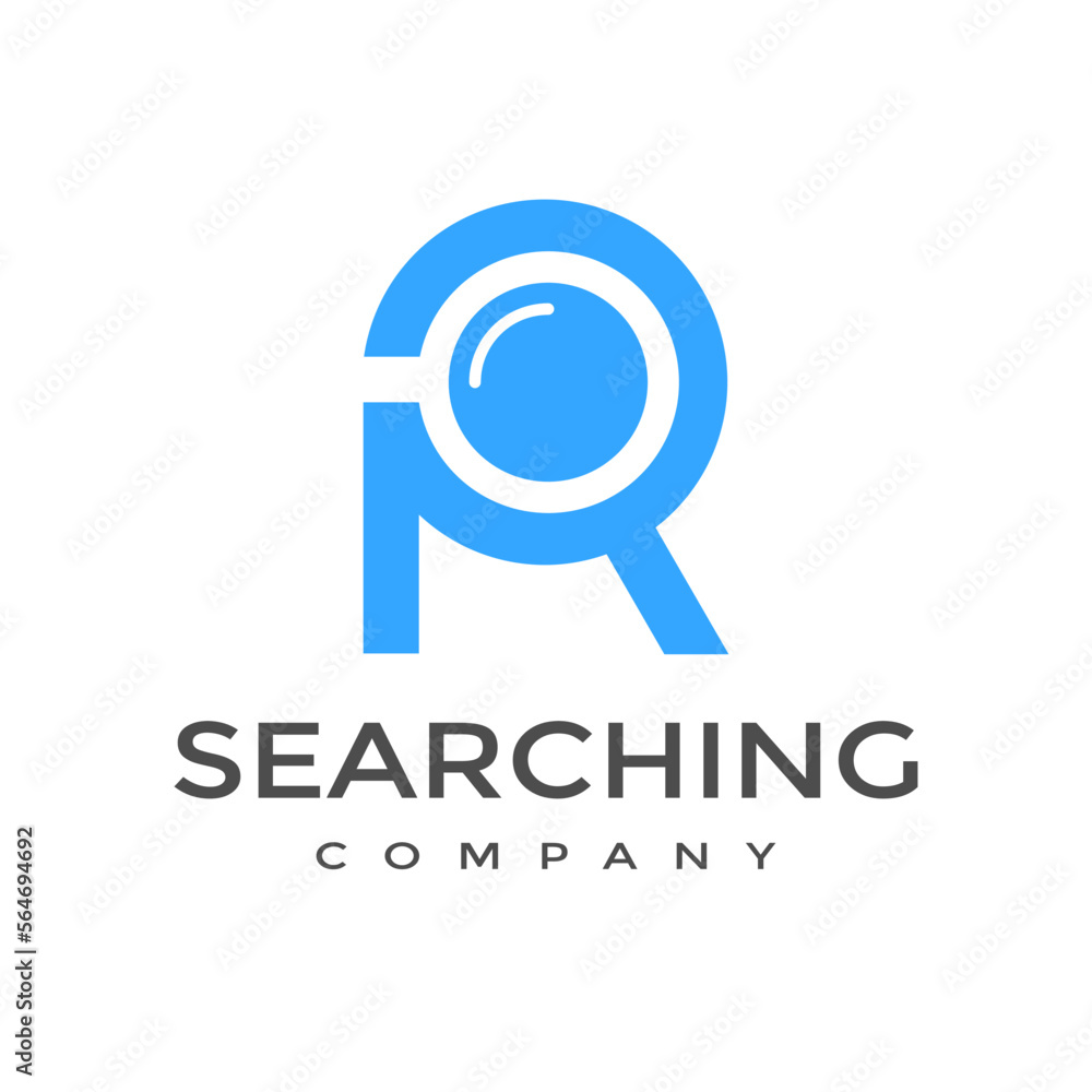 R Letter or font with magnifying glass vector logo template. This alphabet can be used for searching, discovery business. R Letter or font with magnifying glass vector logo template. This alphabet can be used for searching, discovery business.