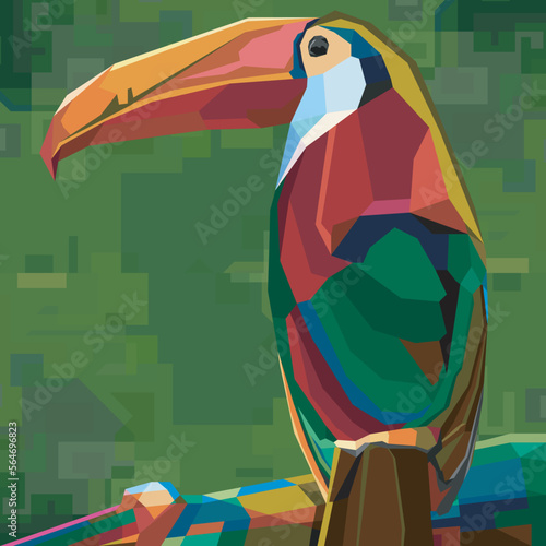 toucan abstract popart illustration