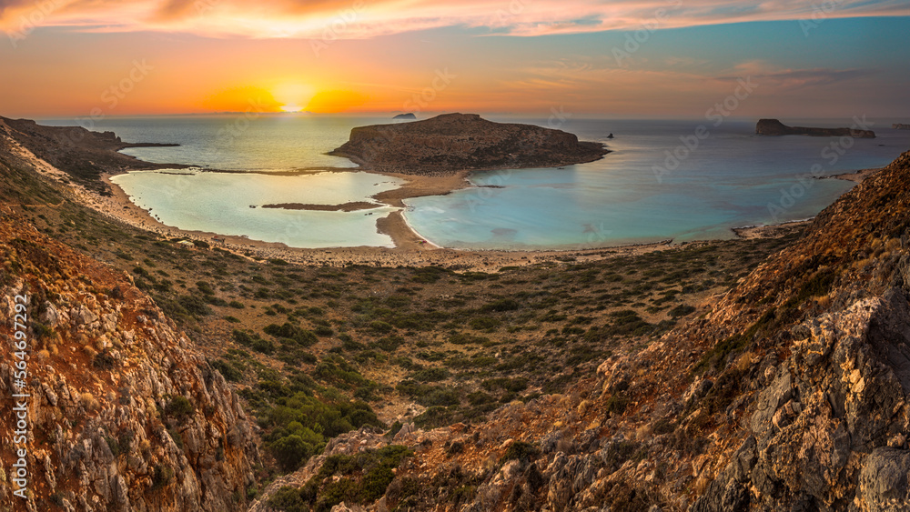 A view of the island of Balos in Crete