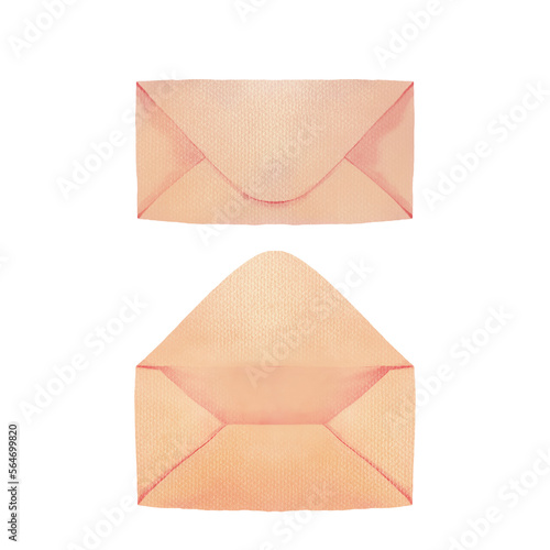 Set Of  Sepia Envelope