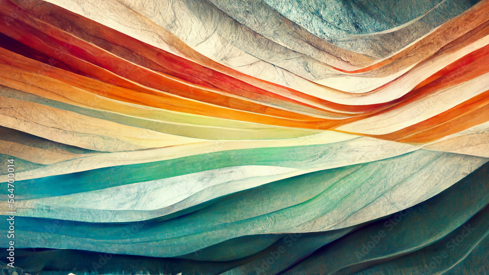Textured multi Colorful White abstract color spectrum lines illustration Generative AI Content by Midjourney