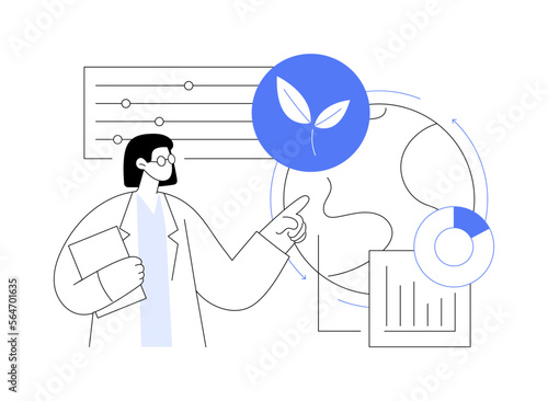 Environment data analytics abstract concept vector illustration.