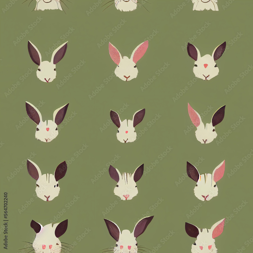 Fototapeta premium seamless background with rabbits - Floya FYN085