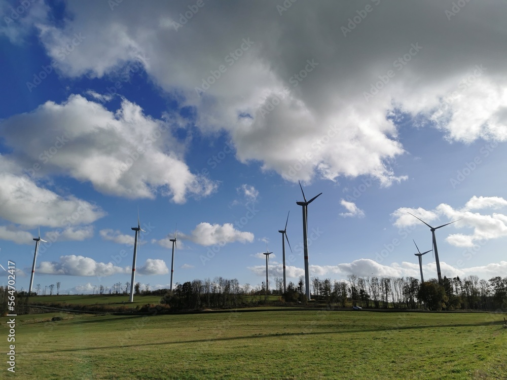 wind turbines in the field wind turbines in the field