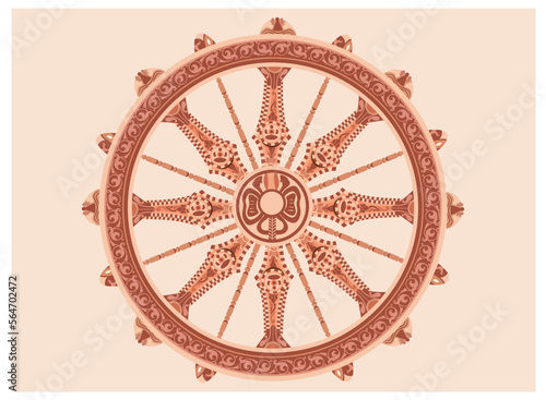 Konark Sun Temple Chariot Wheel  photo