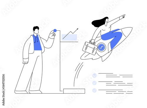StartUp abstract concept vector illustration.