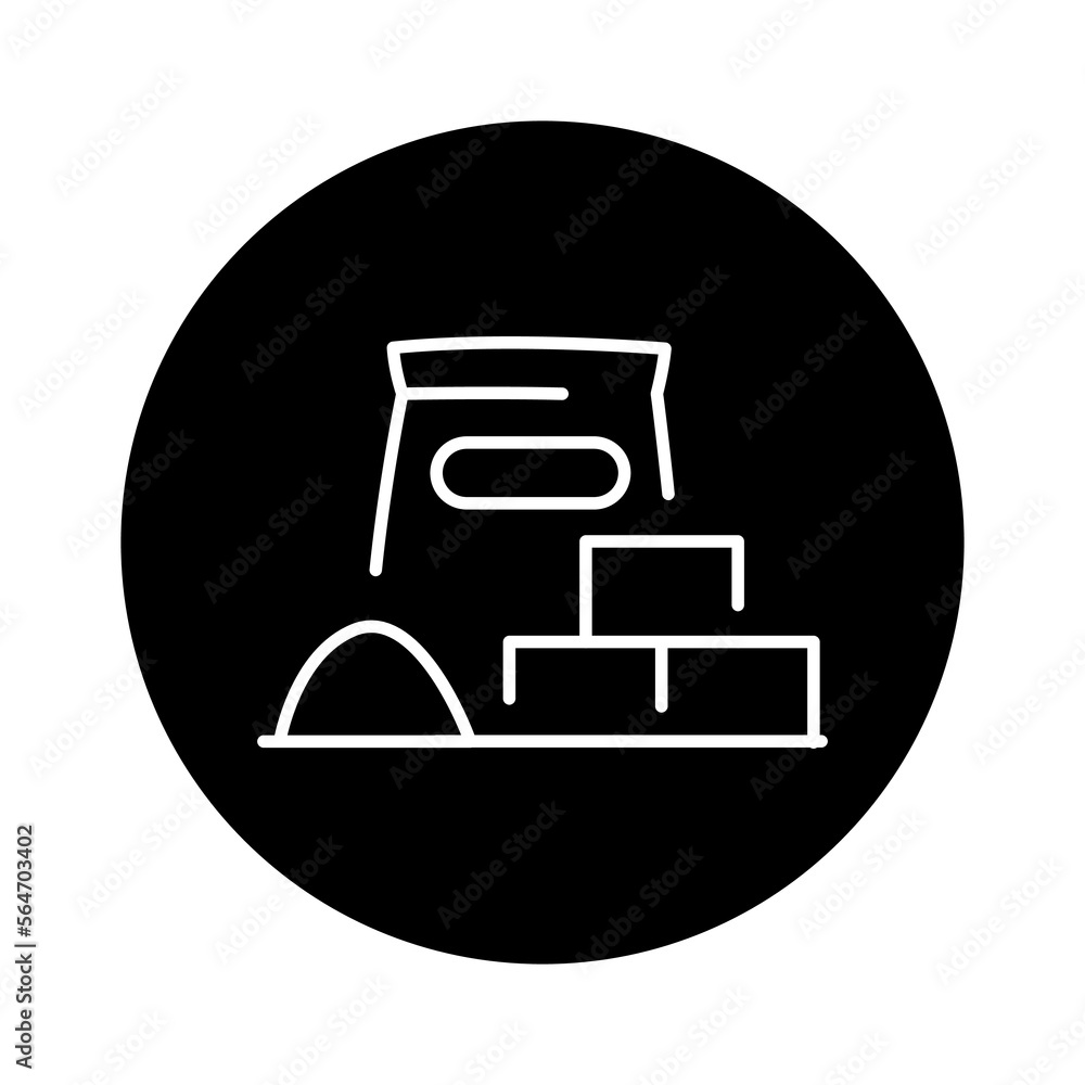 Building materials black line icon. Pictogram for web page Building materials black line icon. Pictogram for web page