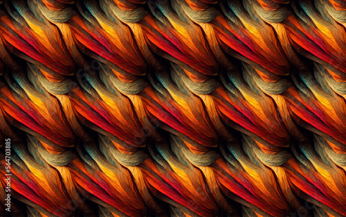 Splash of warm colors on a dark cool background