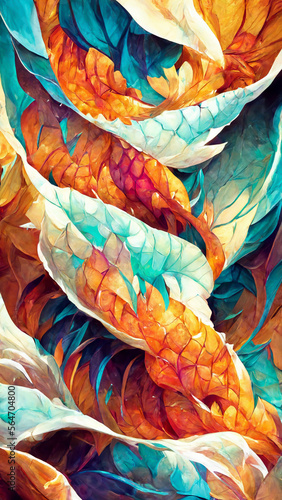 Beautiful Abstract dragon scales background illustration Generative AI Content by Midjourney